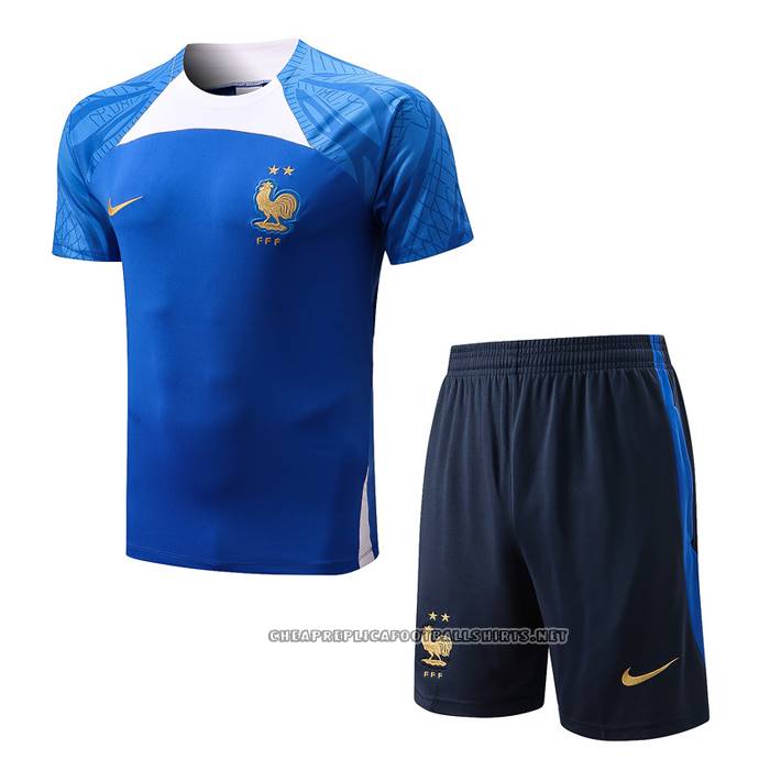 Tracksuit France 2022-2023 Short Sleeve Blue - Shorts
